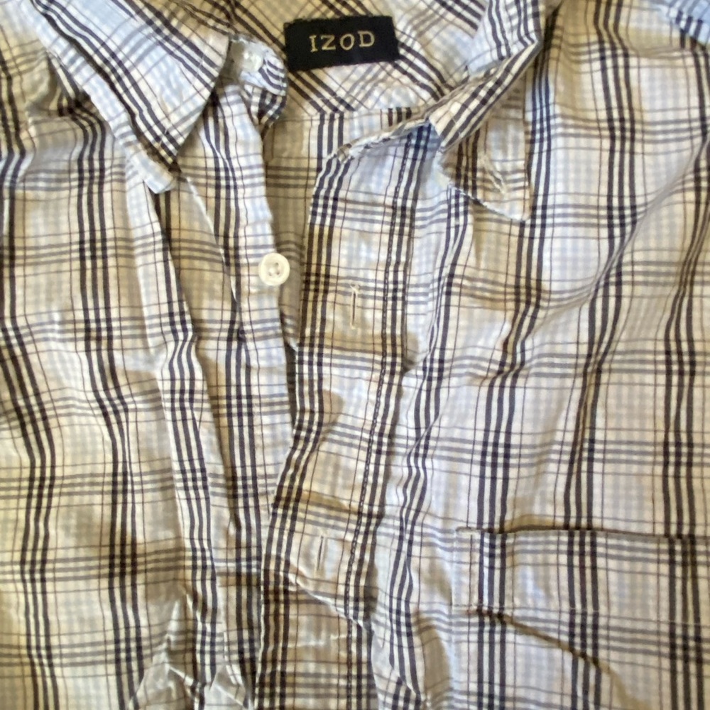 IZOD short sleeve button down Large